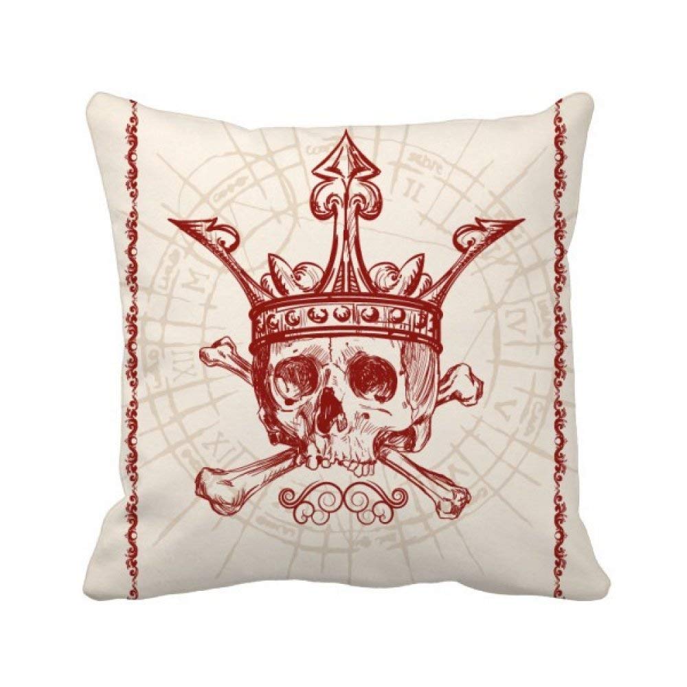 Housse de coussin cœurs rouge squelette poker pour remplacer un linge de maison terne et usé