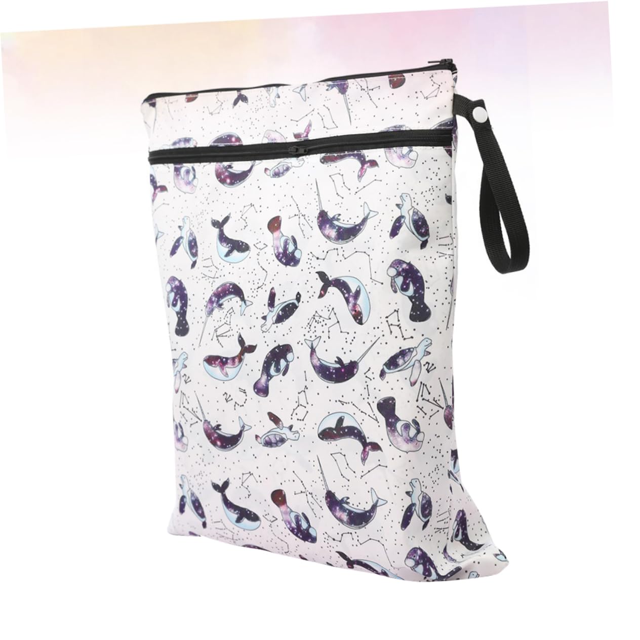 Abaodam Bolsa De Almacenamiento Reutilizable para De Tela De Bebé 2 Unidades con Patrones De Moda De Algodón para Uso Diario Y Viajes.