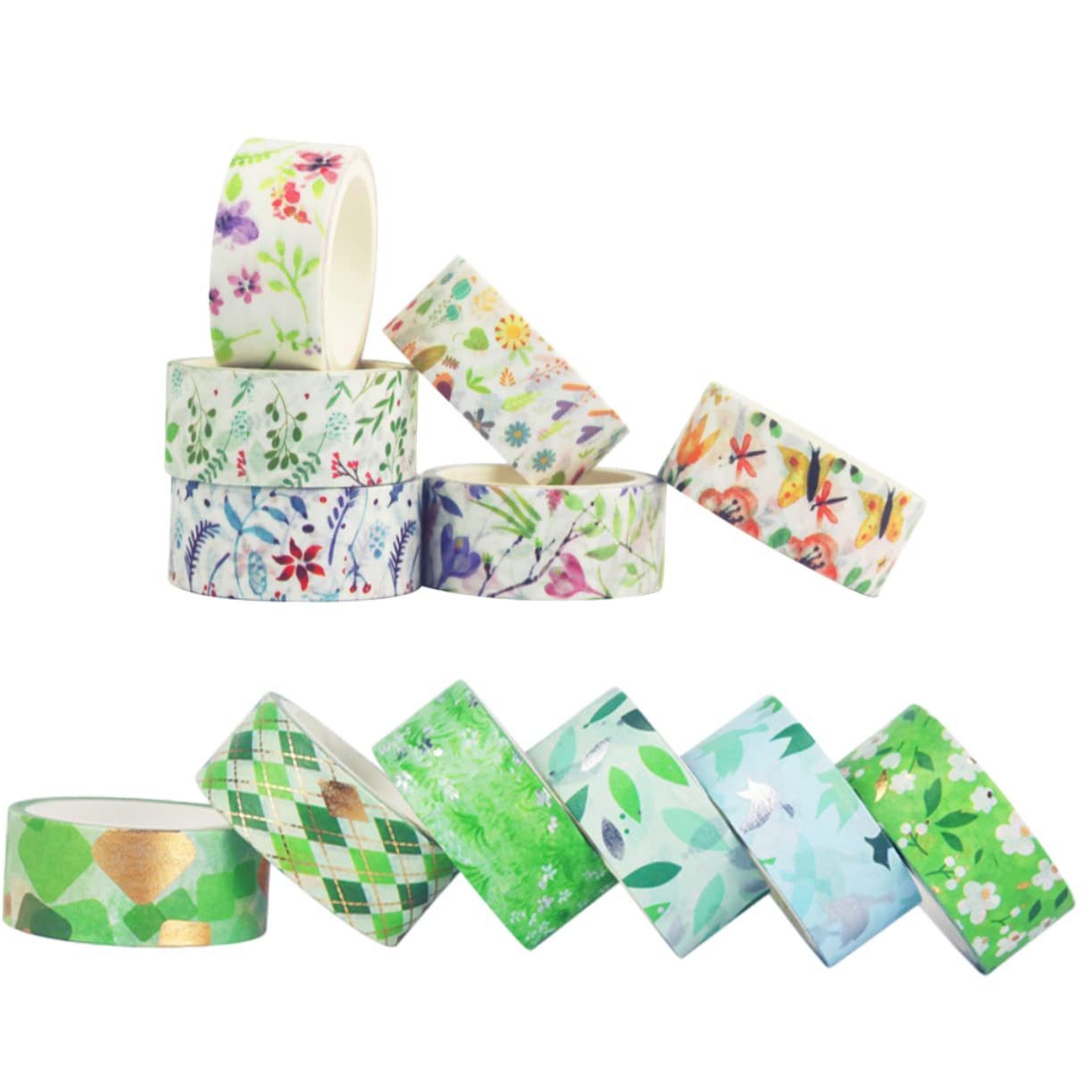 NUOBESTY 48rollen Washi Tape Mit Muster Für Scrapbooking Und Kreative Projekte Dekorative Klebebänder Frischen Farben Für Kunst Und Handwerk