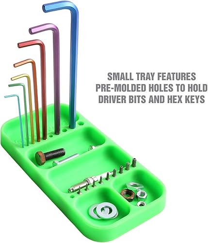 Miniatura 6 de OEMTOOLS 22417 Flexi-Tray, juego de 3 piezas, incluye bandejas de goma pequeñas, medianas y grandes, silicona resistente al calor y al aceite,