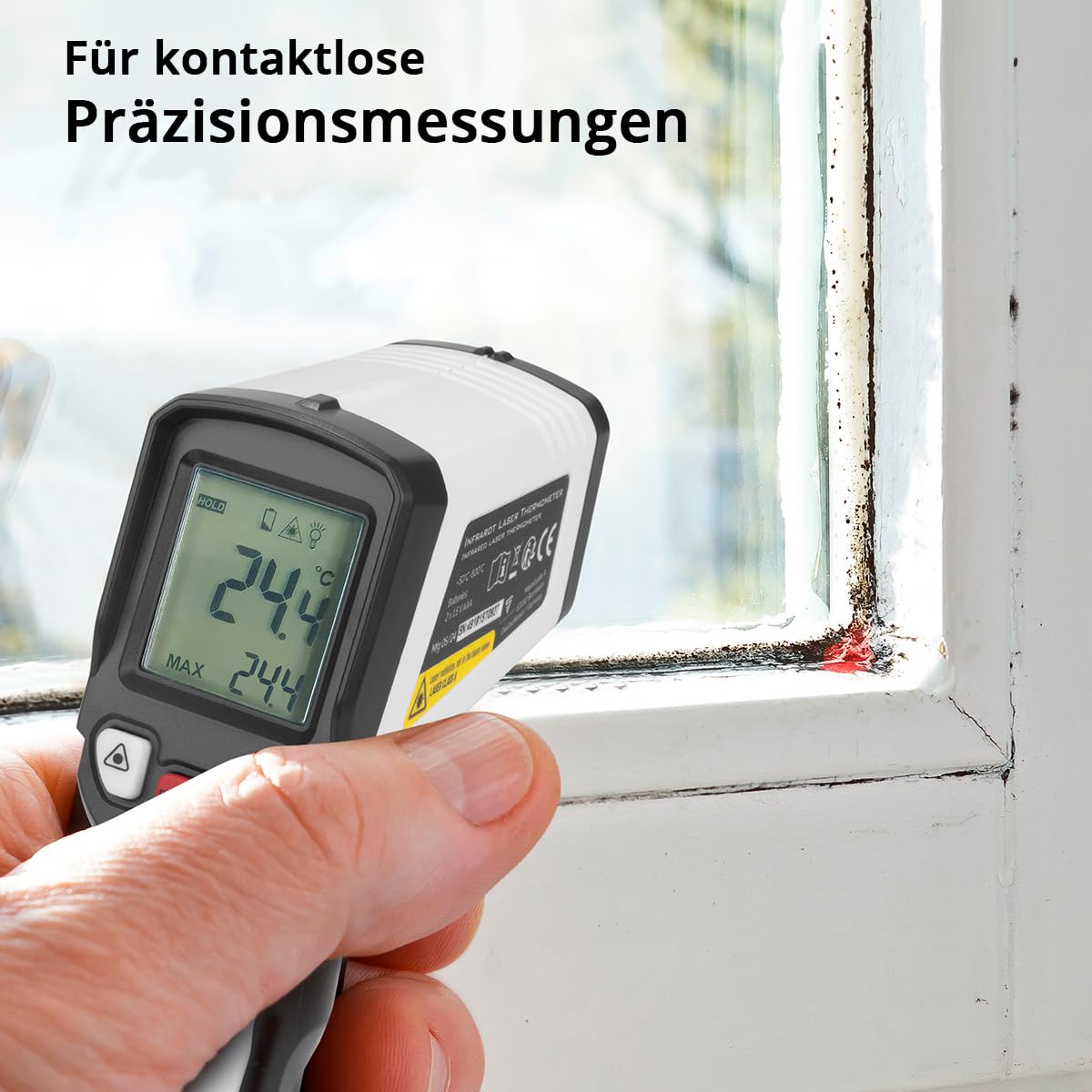 STAHLWERK Infrarot-Laser-Thermometer ILT-600 ST -50C° bis 600°C Digitales Infrarot-Temperaturmessgerät | Pyrometer | Strahlungsthermometer | Digital-Thermometer für kontaktlose Messungen