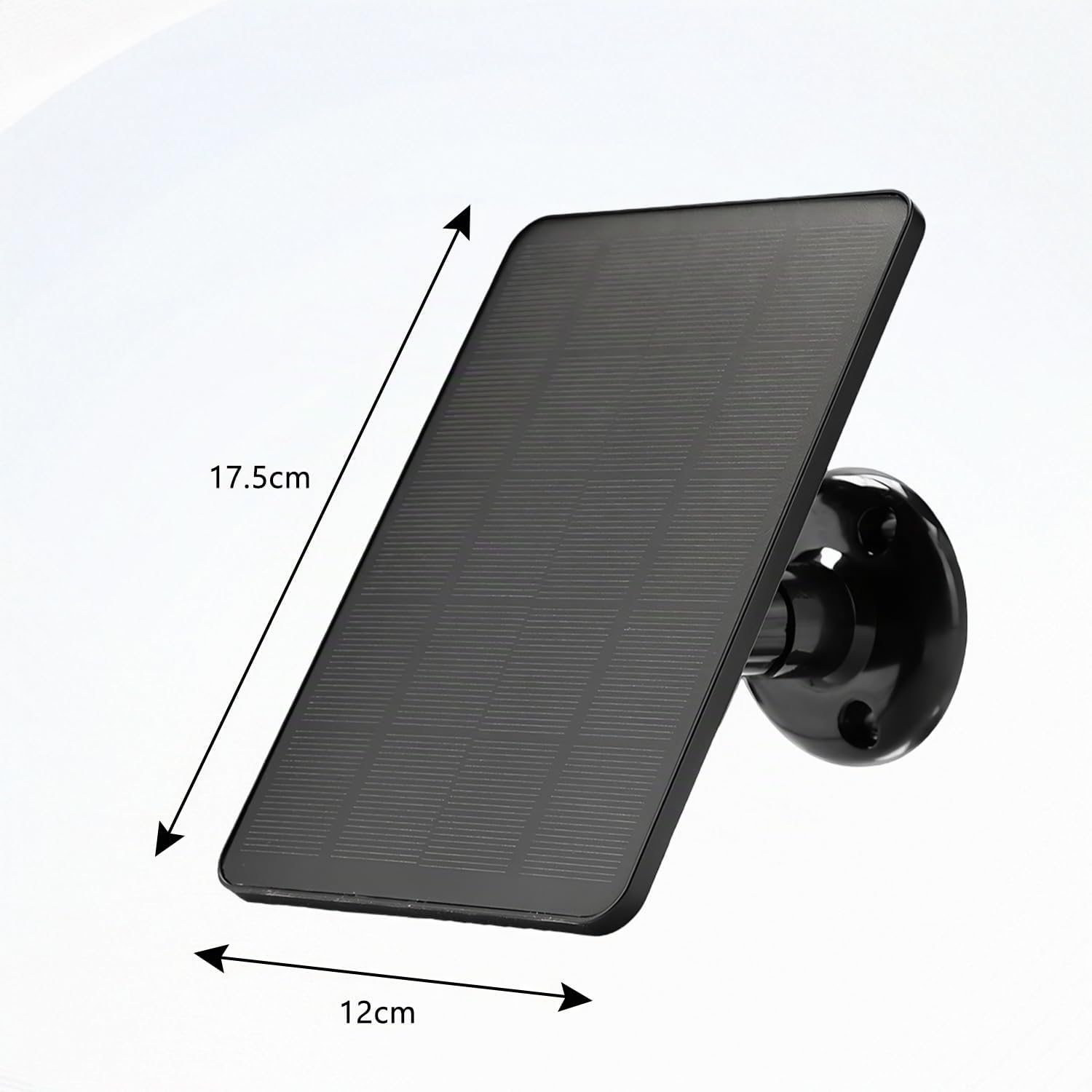 Panneau solaire pour caméra Ring, module solaire 4W pour caméra de surveillance extérieure avec batterie, chargeur solaire type C avec support réglable à 360° et câble de charge de 3 m, panneau