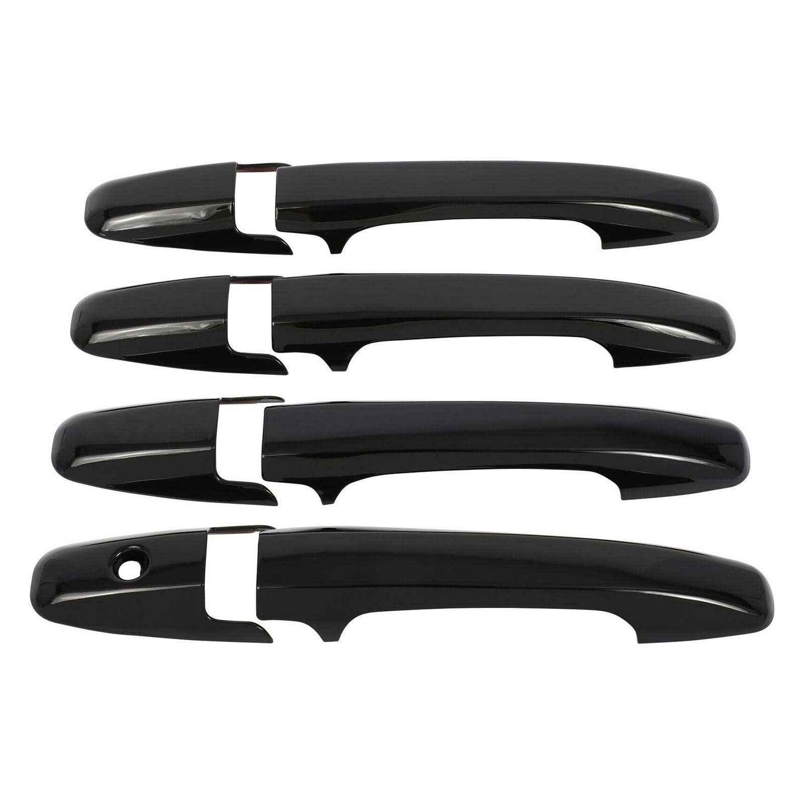 Poignée de porte extérieure noire style carbone ABS garniture de protection Civic
