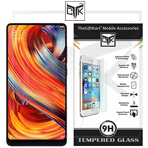 TheGiftKart Tempered Glass Screen Protector for Mi Mix 2 (Transparent)