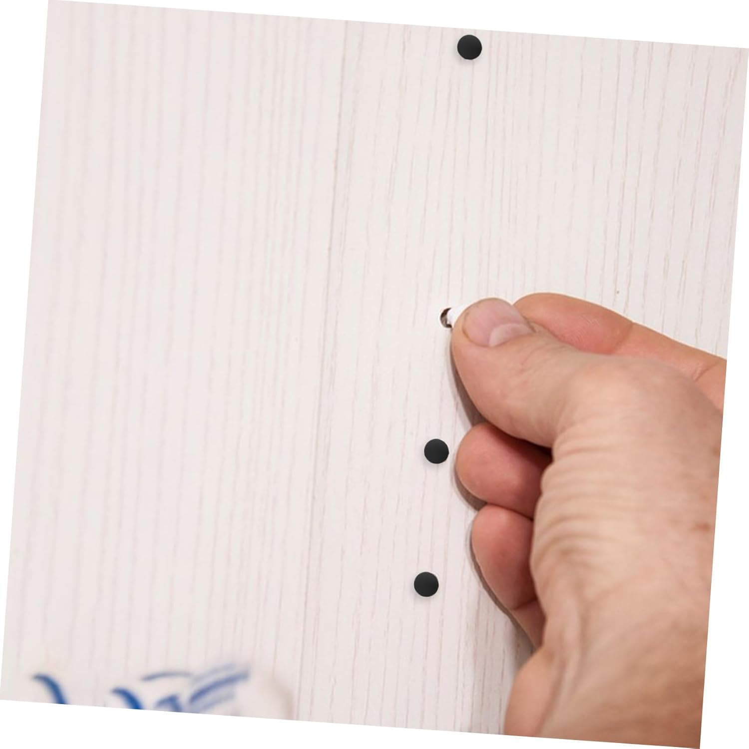 90-Pack Plastic Hole Plugs Locking Plugs for Furniture Cabinet and Chairs Sturdy Screw Hole Covers in White