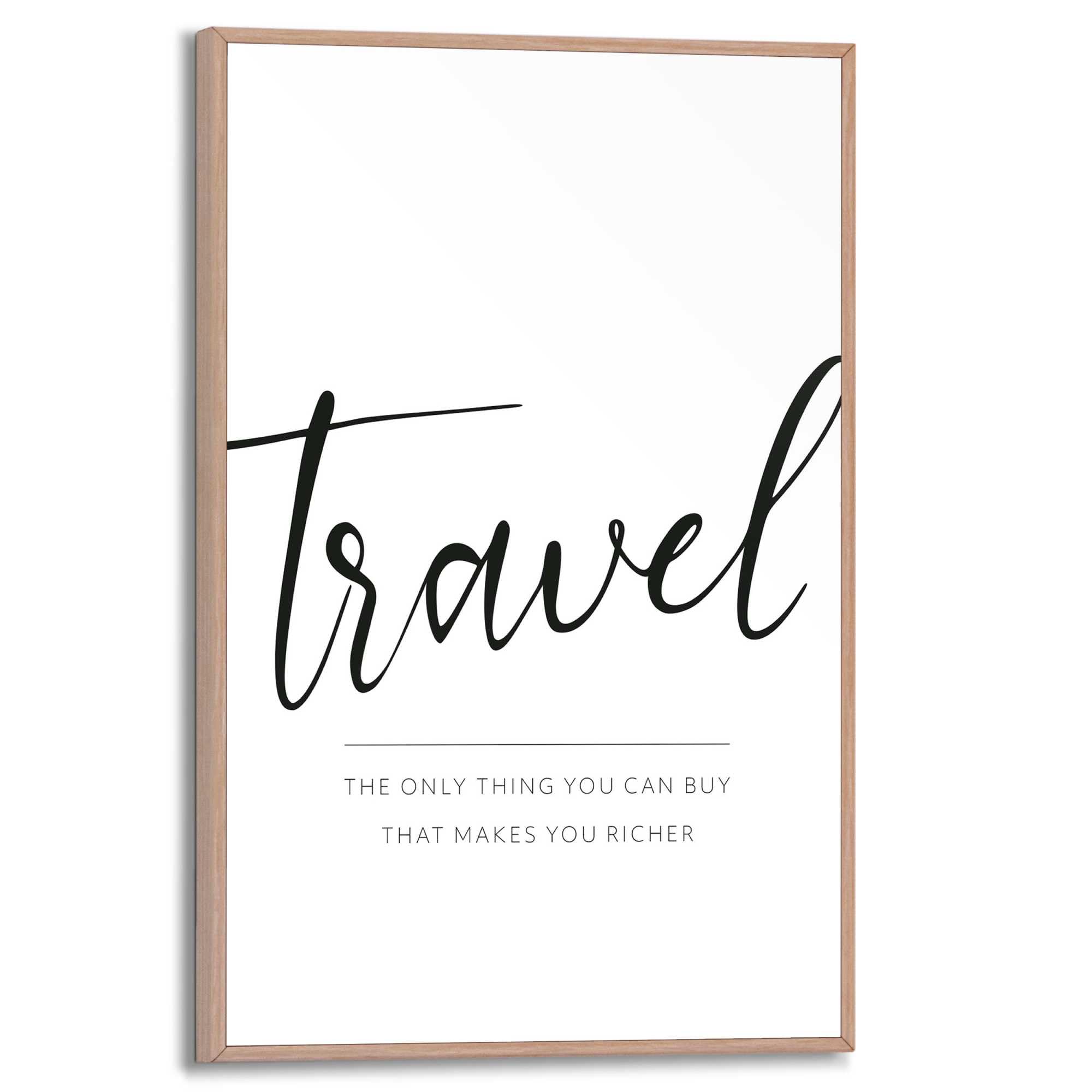 REINDERS Gerahmtes Bild – 30x20 cm, Schwarz-Weiß, MDF-Rahmen, ohne Scheibe