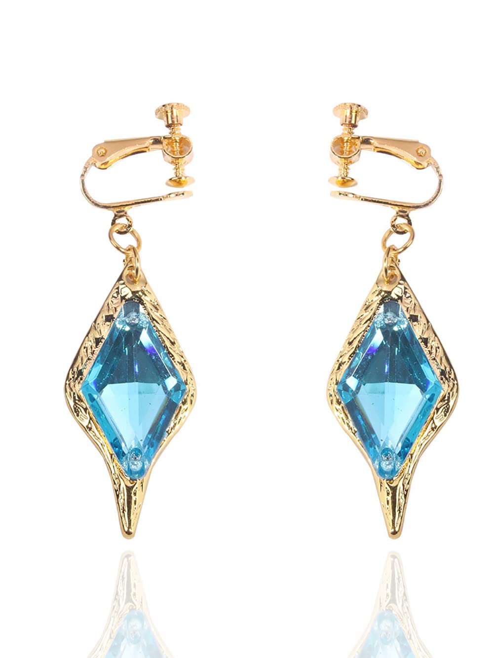 Anime Zhongli Aether Venti Anemo Vision Dehya Kaeya Yelan Xingqiu Cosplay Earrings Clip on Studs Dangle Earrings, Tassels Earrings for Cosplay Daily Wear