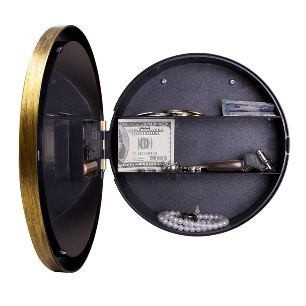 Horloge murale coffre-fort secret avec compartiment caché pour bijoux, argent et objets de valeur - Boîte de stockage