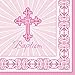 Radiant Cross Pink Baptism Party Napkins, 16ct