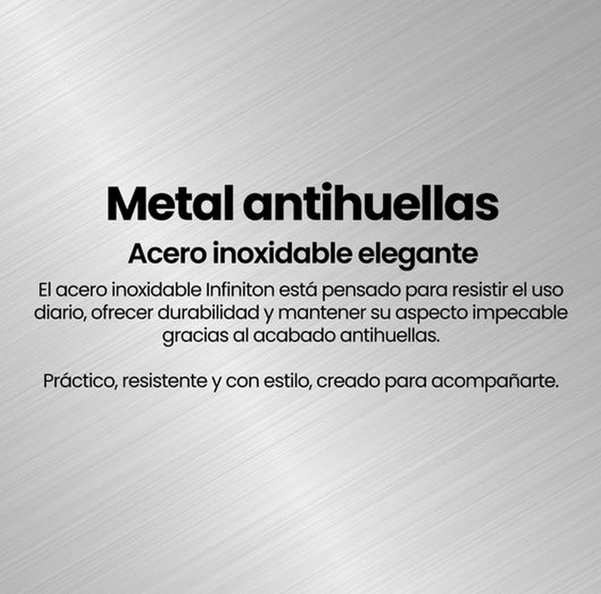 INFINITON ELECTRONICS Frigorifico Americano FRD-580Q90, 190 cm de Altura, 458 Litros, E, Inox, Total No Frost (Negro || FRD-580Q90NEG)