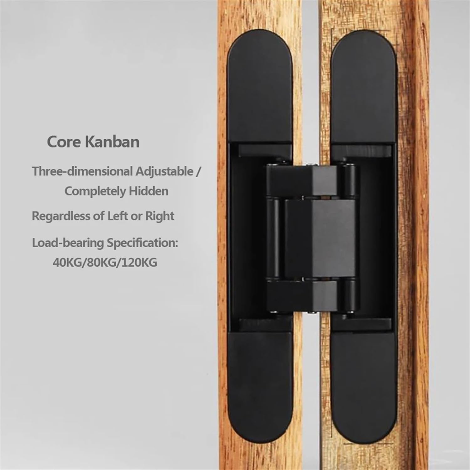 Three-Dimensional Adjustable Cross Hinge Concealed Hinge Door Hinge Load-Bearing 40KG/80KG/120KG Hinge 1Pcs(150x64x22.5mm-Silver)