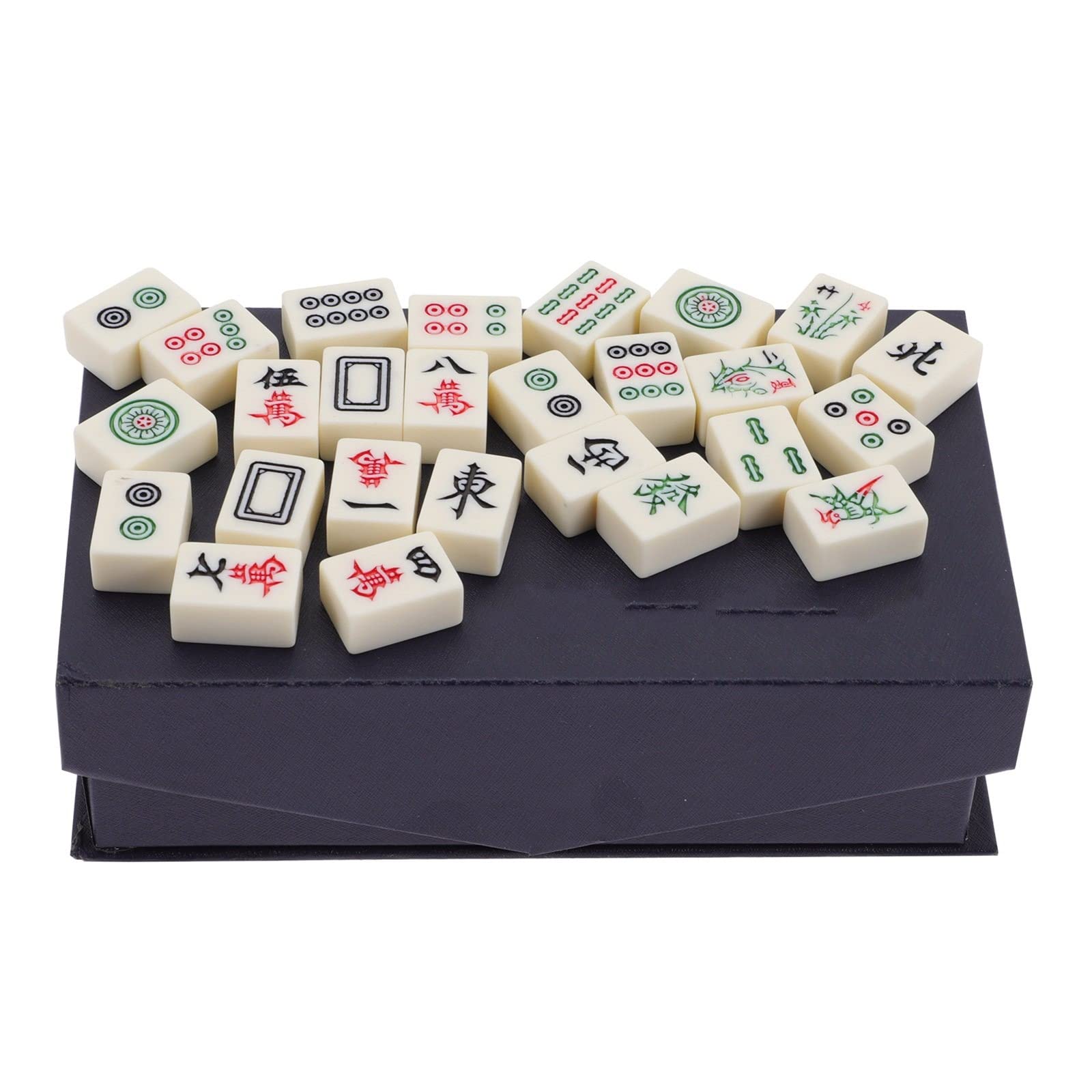 1 Juego de Juego de Mahjong Chino, Juego de Mahjong portátil for Viajes, Camping (Color : Colorful)