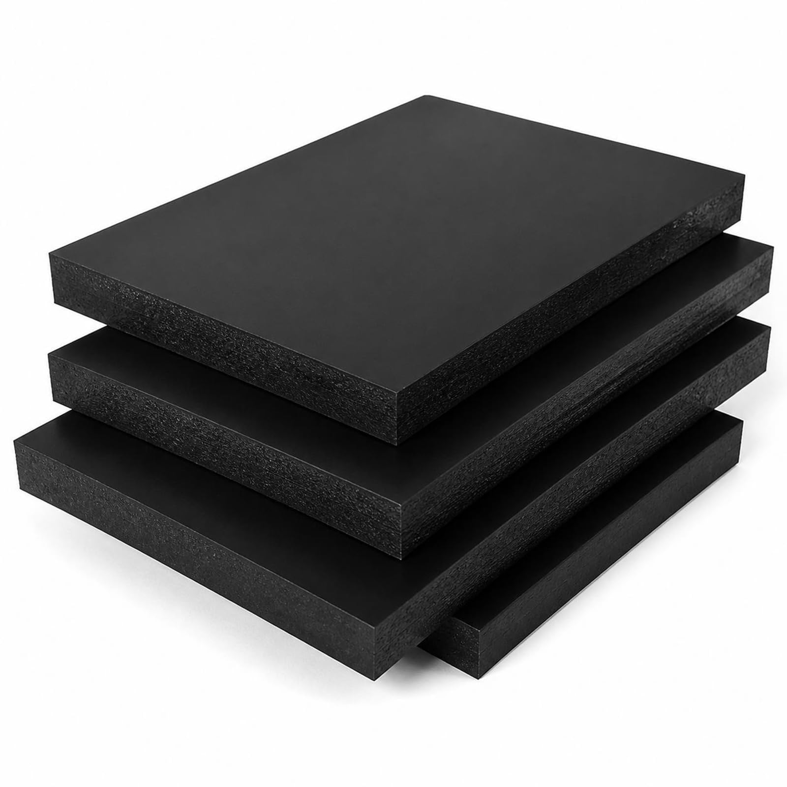 Lastra in Polipropilene Nera,Pannello Plastico Rigido,Foglio di Plastica in Polipropilene,Elevata Resistenza all'Usura,per Tagliere Fai-da-Te,Base per Modelli,Sagoma