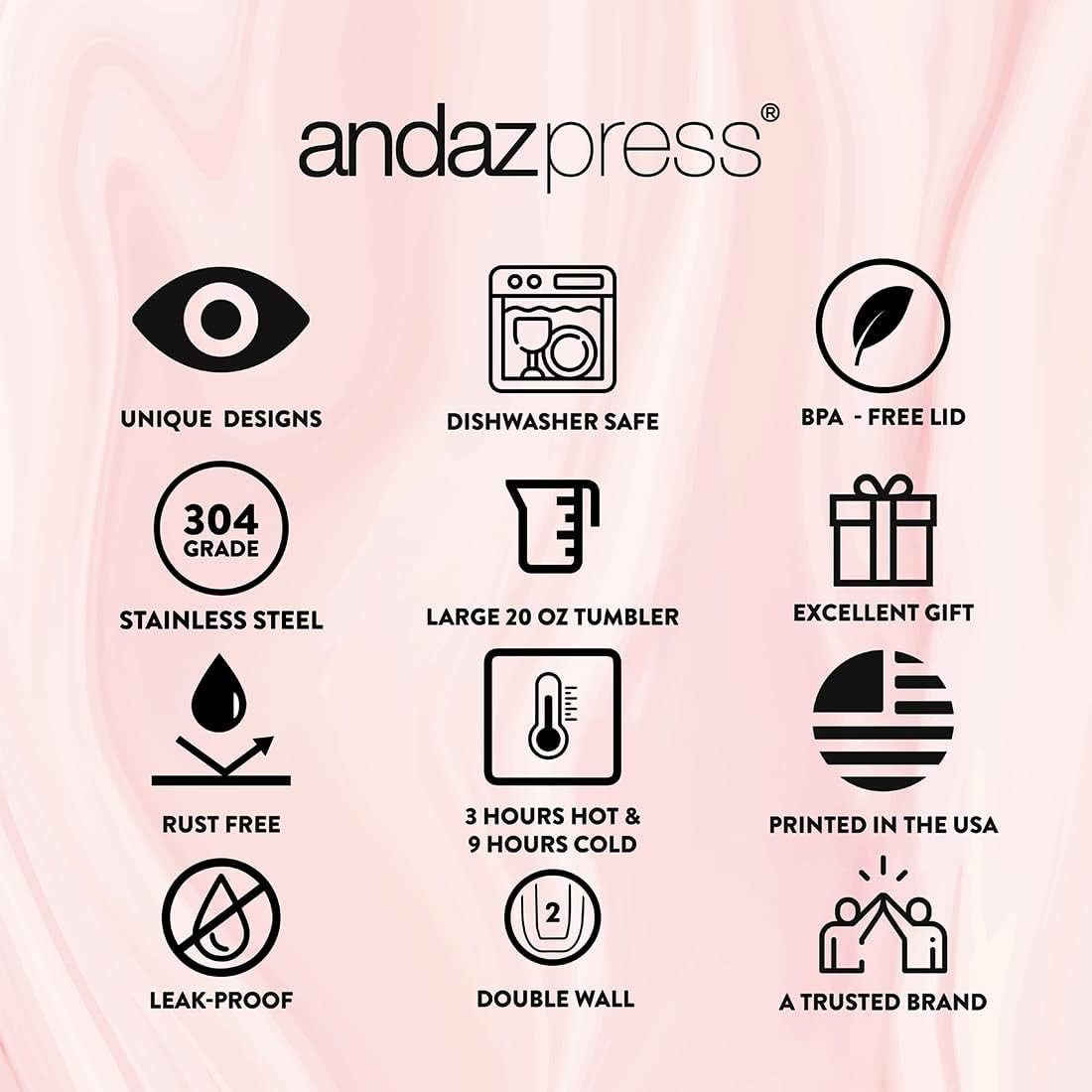 Andaz Press Mothers Day Tumbler and Straw 20 oz Skinny Tumbler Boho Mama Stainless Steel Insulated Mama Water Bottle, Mama Cup, New Mom, Mom Gifts, Mom Birthday Gifts, Mom Tumbler With Straw, 1-Pack - Image 6