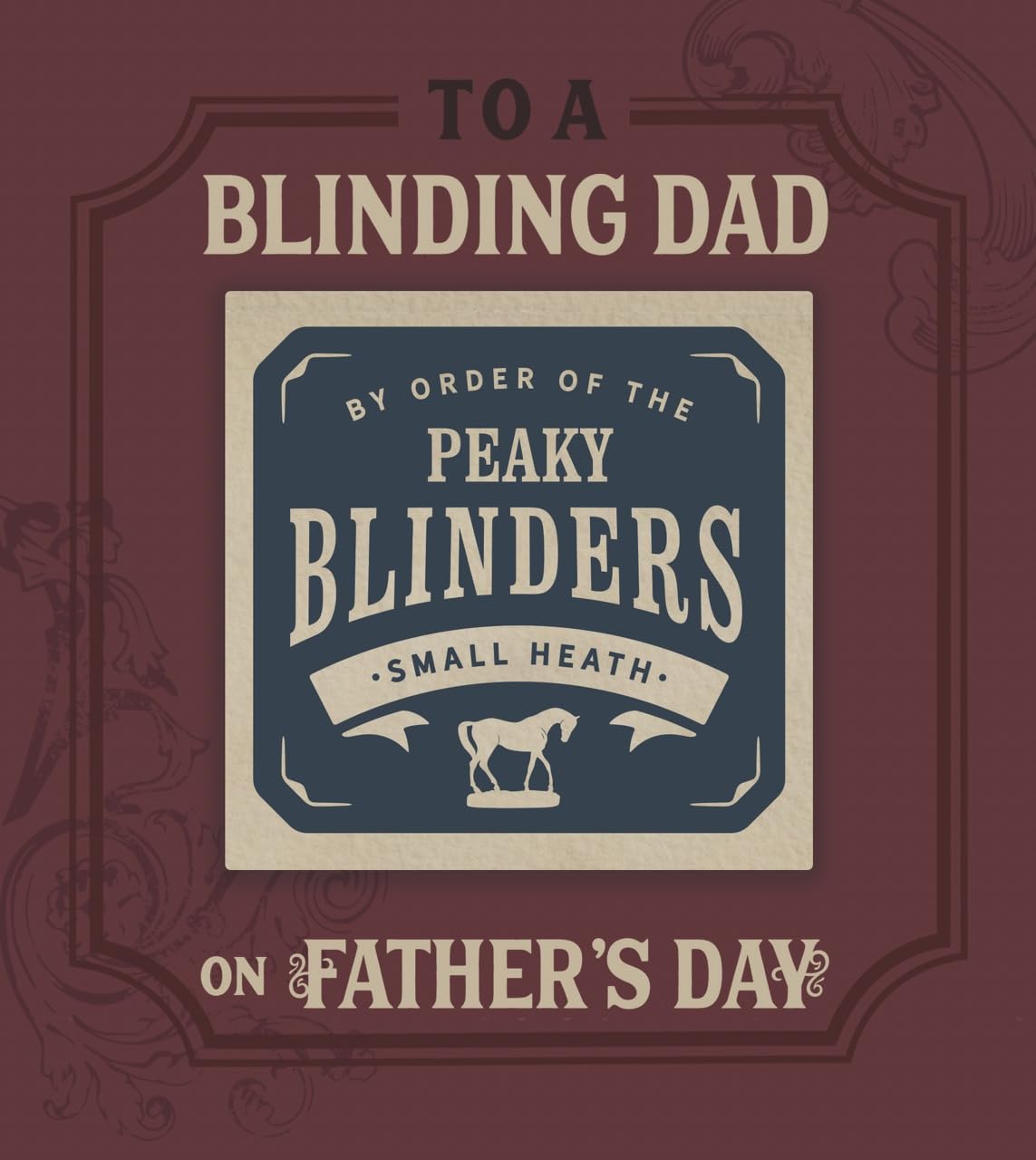 Peaky Blinders Father's Day Card for Dad with Detachable Coaster