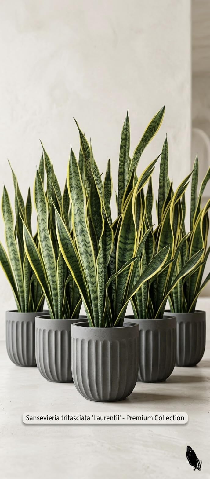 Sansevieria trifasciata 'Laurentii' Snake Plant, Premium Collection, Air Purifying, Low Maintenance, 25 cm-image-15