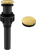 Vista 20 de KENES Conjunto de tapón de drenaje para lavabo de baño con varilla de elevación, drenaje de lavabo de níquel cepillado con desbordamiento, conjunto