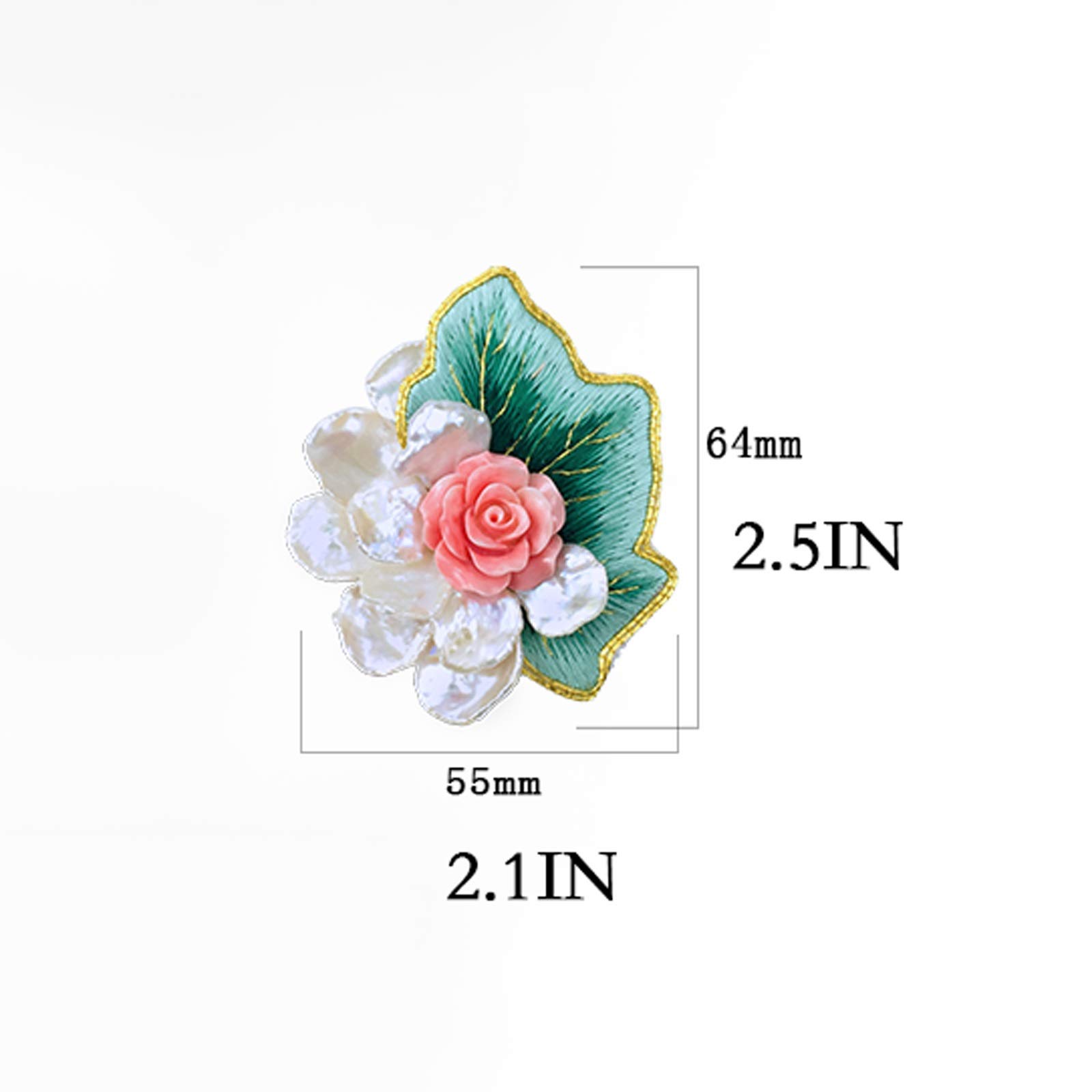 Spilla con perle ricamate a mano Spilla in stile nazionale per corpetto placcato oro spilla floreale spilla da bavero per ragazza sposa matrimonio corpetto gioielli regali spille spille,