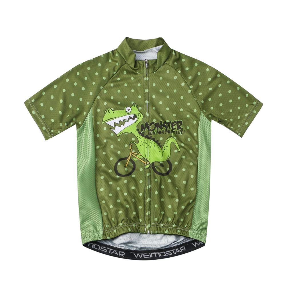 Maillot de ciclismo para niños, manga corta, diseño de dibujos animados, para ciclismo de carretera y montaña, pantalones cortos transpirables