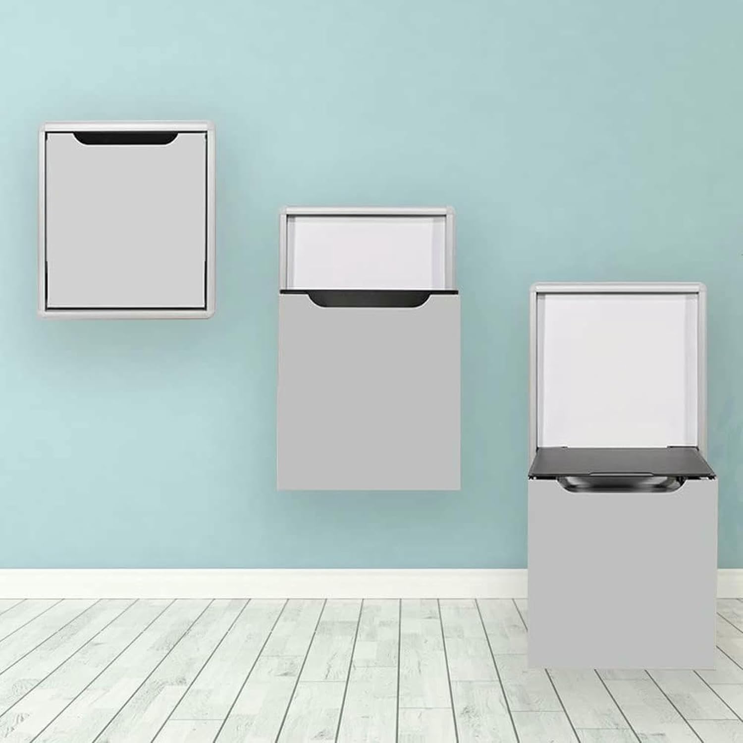 Invisible Shoe Changing Stool Wall Mounted Folding Stool Multifunctional Folding Chair Aluminum Alloy