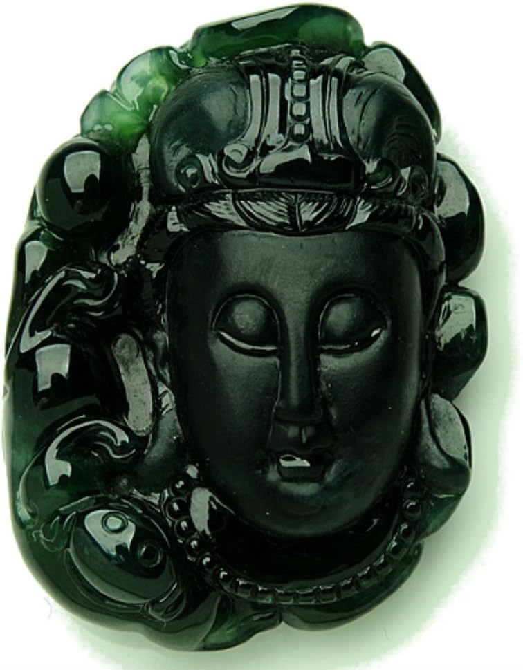 Omphacite Jadeite Jade (A Grade) " Guanyin Buddha"pendant