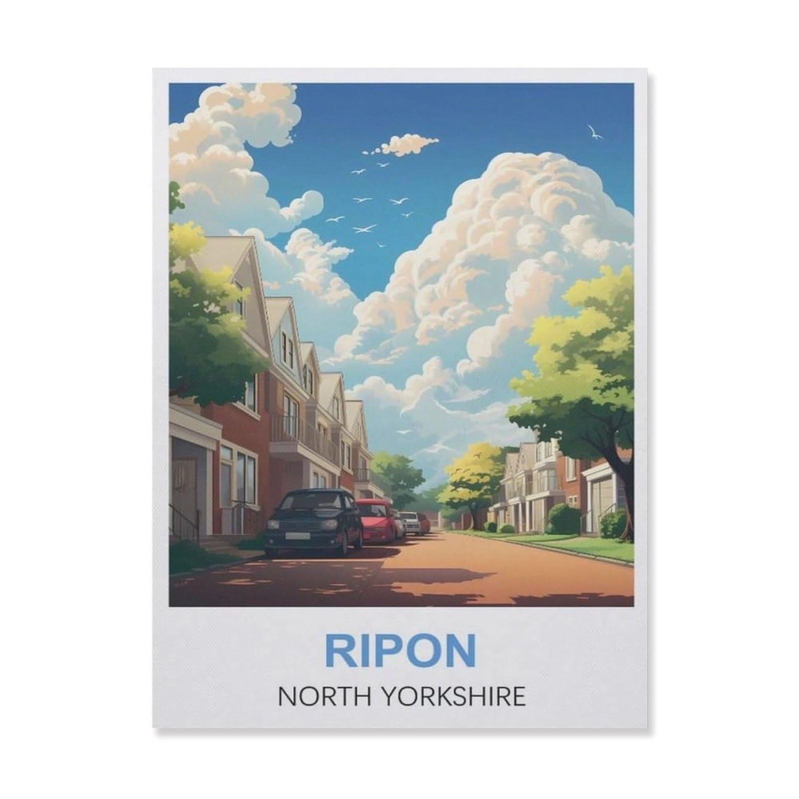 Vintage Art Metal Signs Funny Sign，Ripon North Yorkshire(15x30cm）