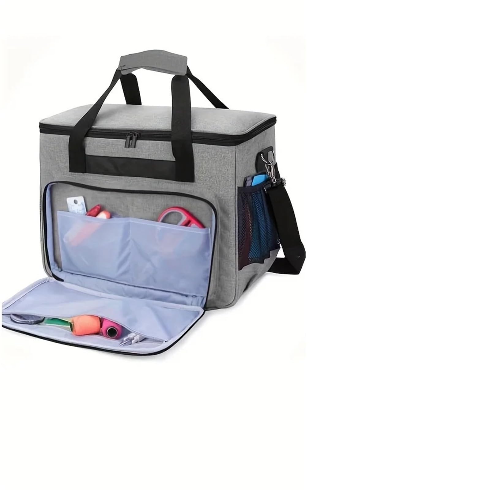 Borsa portaoggetti imbottita for scatola da cucito con tasche multiple e organizer for accessori Elegante borsa viaggio