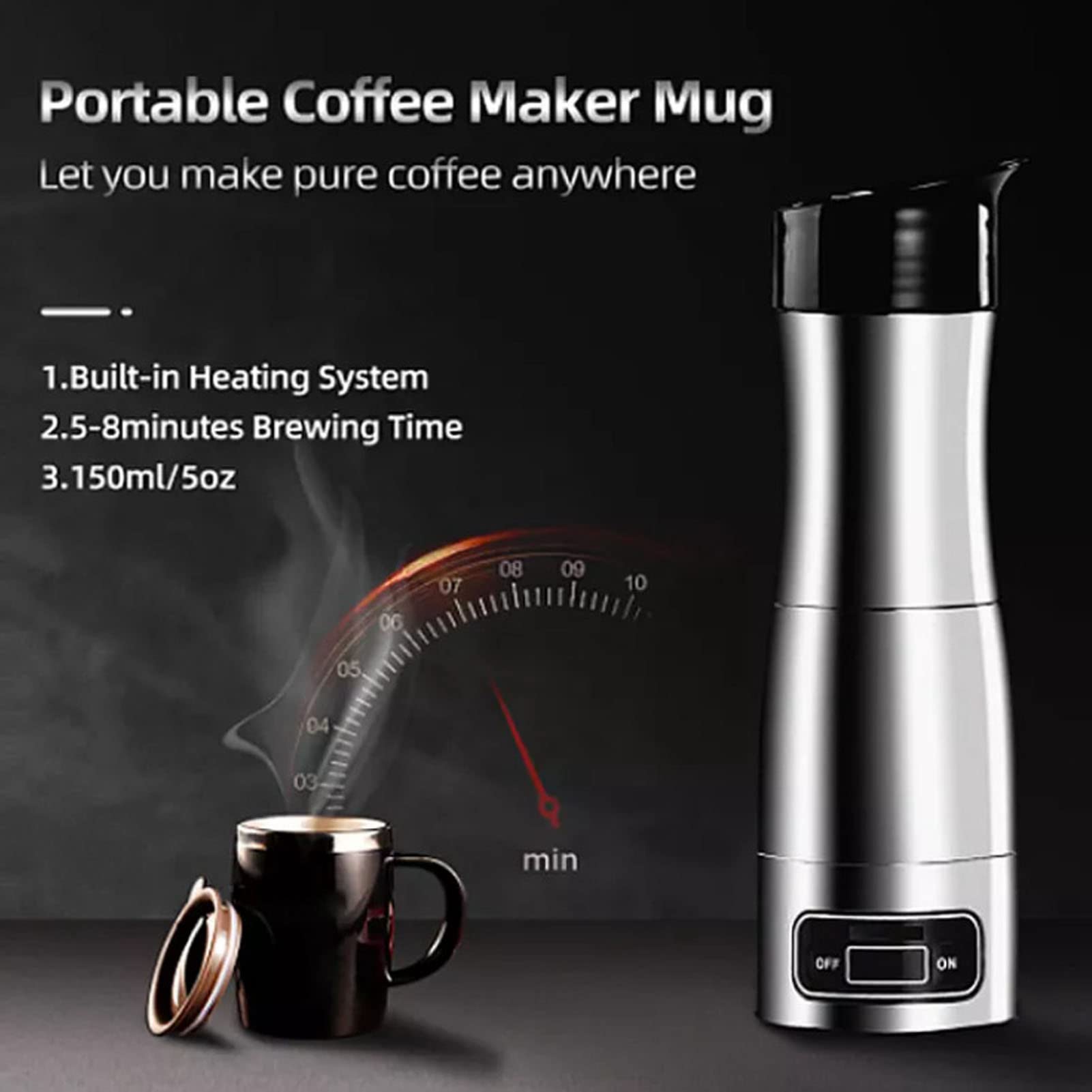 cigarette lighter coffee machine Amazon.com: Xcello Electric Coffee Machine Portable Coffee Maker for Car  Travel with 12V 24V Cigarette Lighter, 304 Stainless Steel: Home & Kitchen