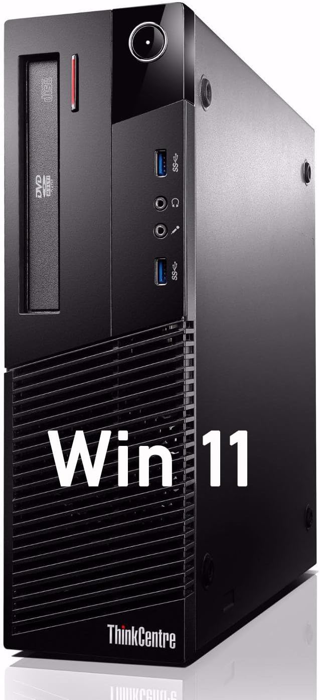 Lenovo ThinkCentre M79 Small Form Factor Desktop, M79 SFF Windows 11 Desktop, AMD A8-7600B, 8GB RAM, 128GB SSD, Wireless Keyboard and Mouse (Renewed)