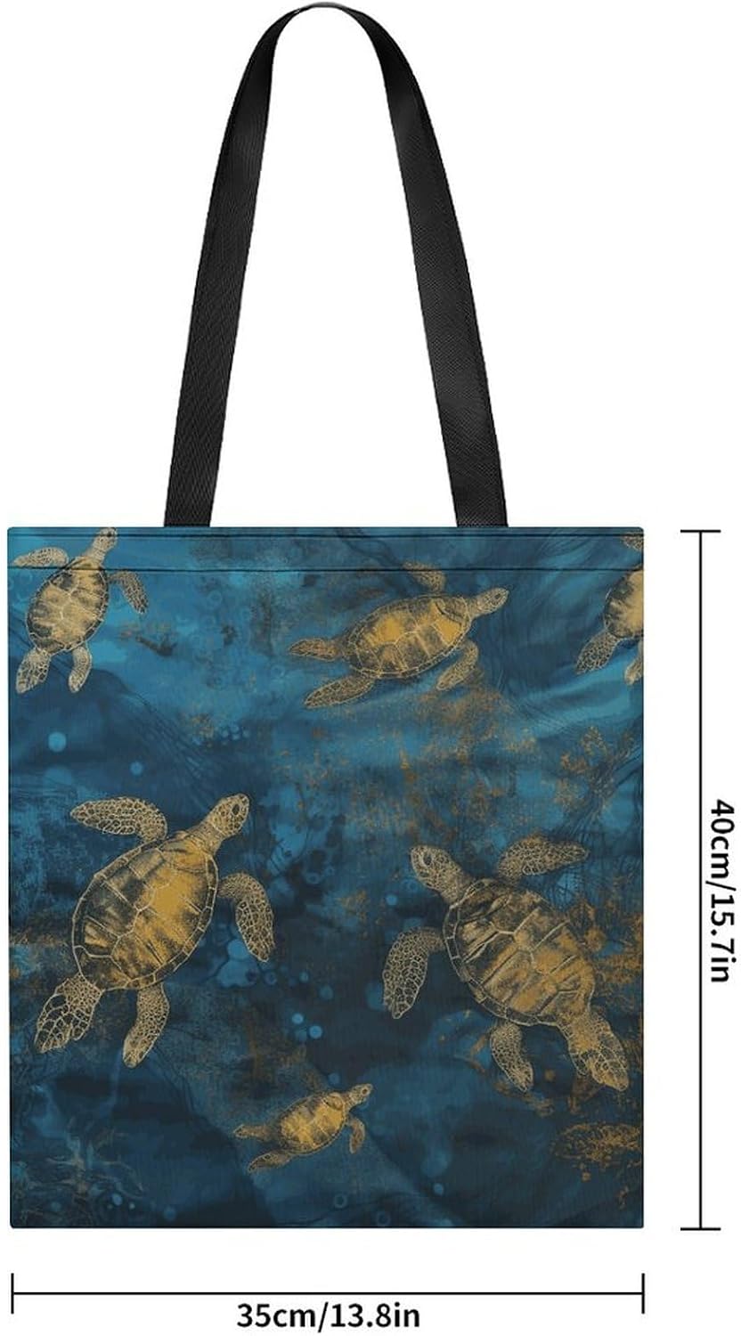 Sea Turtle Tote Bag Large Treat Bags for Women Men image 4