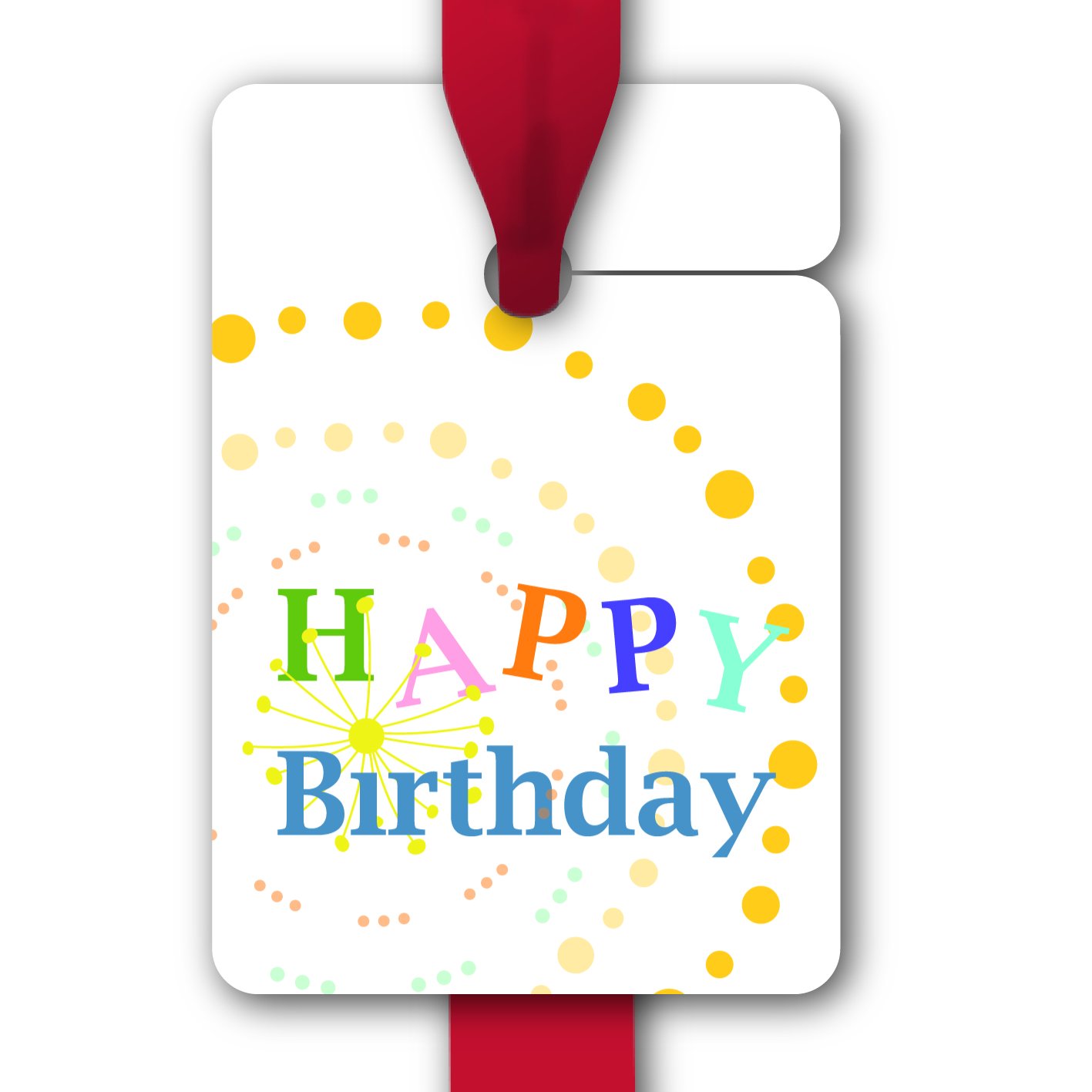 Poppige Geburtstag Geschenk Anhänger (80Stk) Papieranhänger, Hangtag-Set: Happy Birthday • um Geschenke schöner zu schenken
