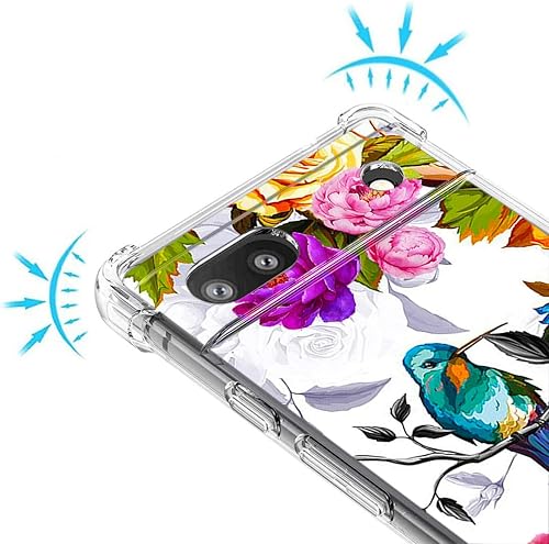 Miniatura 3 de Funda para Pixel 6a, colibrí en flores, protección contra caídas de pájaros, funda a prueba de golpes, TPU de cuerpo completo, resistente a los