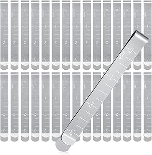Cindeer 30 Pcs Sewing Clips Stainless Steel Hemming Clips Metal Hemming Tool 3 Inches with Measurements for Fabric Quilting Pinning and Marking Accessories