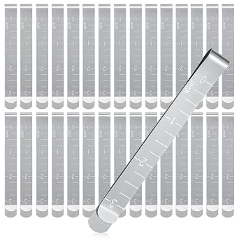Cindeer 30 Pcs Sewing Clips Stainless Steel Hemming Clips Metal Hemming Tool 3 Inches with Measurements for Fabric Quilting Pinning and Marking Accessories