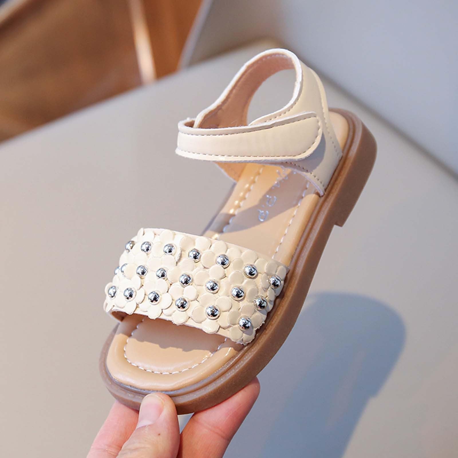 MMRTDJDR Generisch Sandalias para niñas pequeñas, cómodas Correas Ajustables, Ligeras, Transpirables, Zapatos Casuales de Verano para niñas pequeñas de 2 a 9 años al Aire Libre