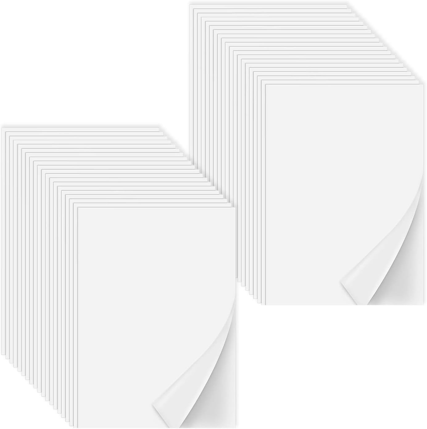Iron On Adhesive Sheets 40PCS, Heavy Weight Double-Sided Heat Melt Fabric Glue Sheet, A4 Size Fusible Adhesive Sheets, Press-on Patch Iron On Tape, Fusible Interfacing for Sewing, Heat and Bond