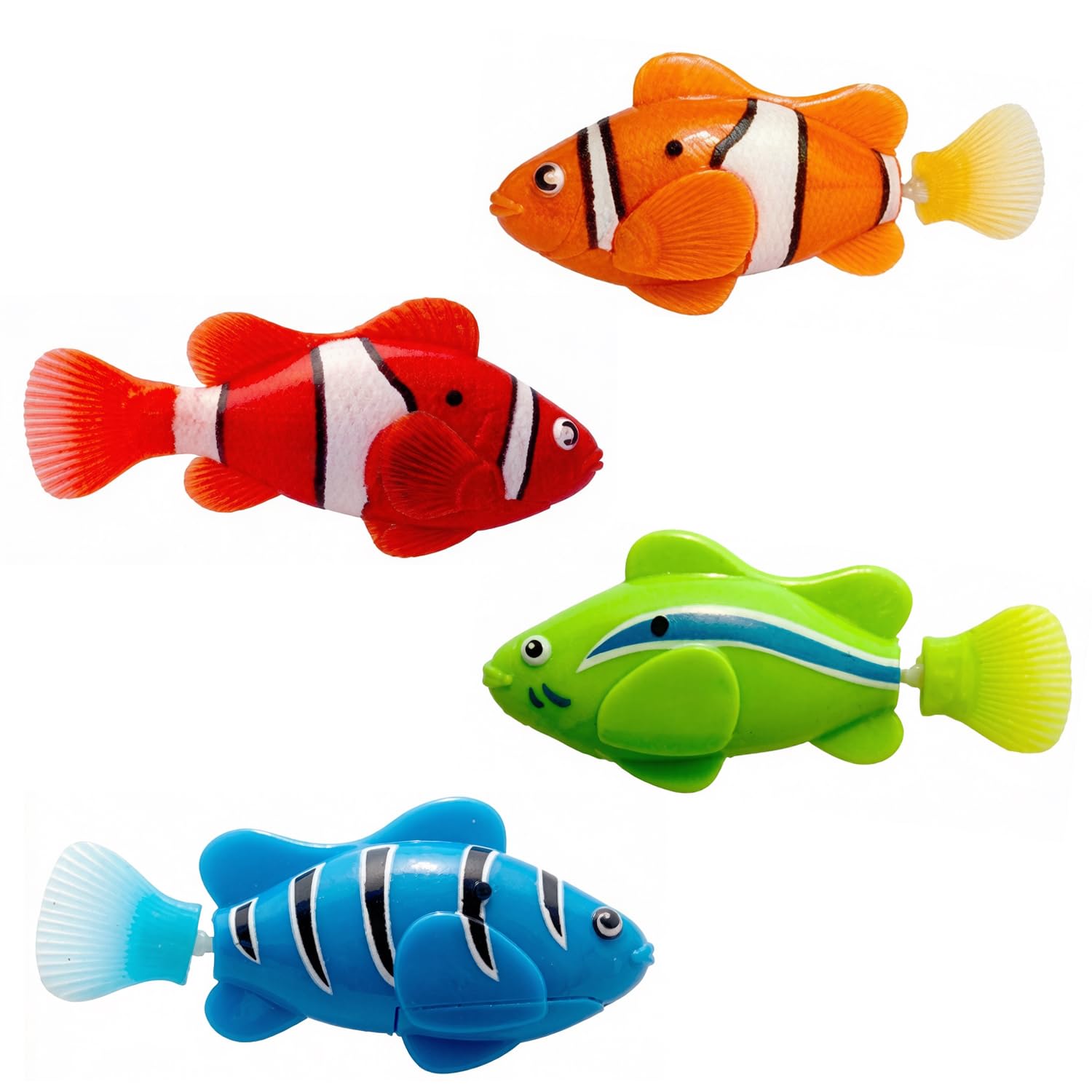 Peces electrónicos, 4 Piezas Robo Fish, Juguetes de Peces flotantes, Robofish Bañera Juguetes Eléctricos, Reutilizables, Juguetes de Piscina para la Piscina, Niños (C)