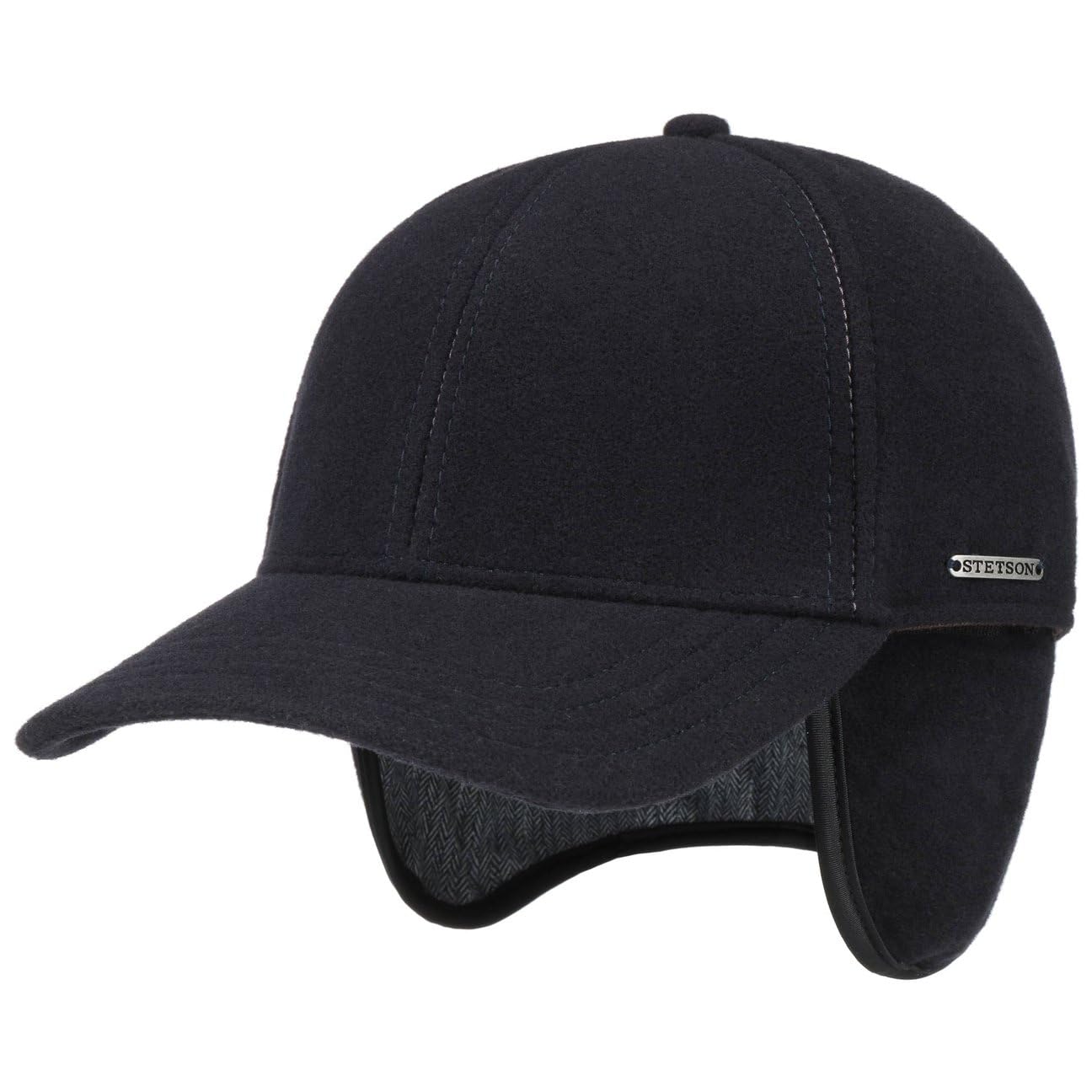 Stetson Casquette Vaby Earflap Homme - Laine pour l'hiver Ferme a l’Arriere, avec Visiere, Oreillettes, Doublure, Doublure Automne-Hiver Hiver