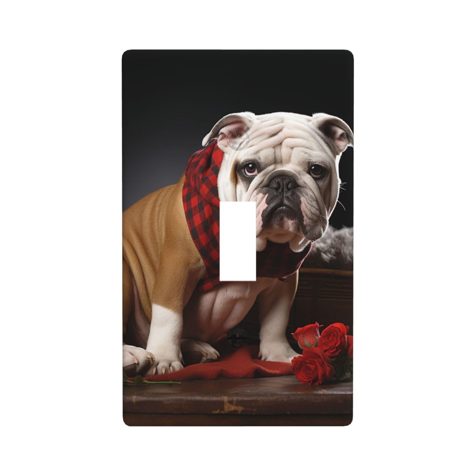 1-Gang Decorator Wall Plate Lover Bulldog Light Switch Cover Single Toggle Receptacle Outlet Wall Plate 4.5" x 2.8" Wallplate Unbreakable Polycarbonate Outlet Faceplates Covers