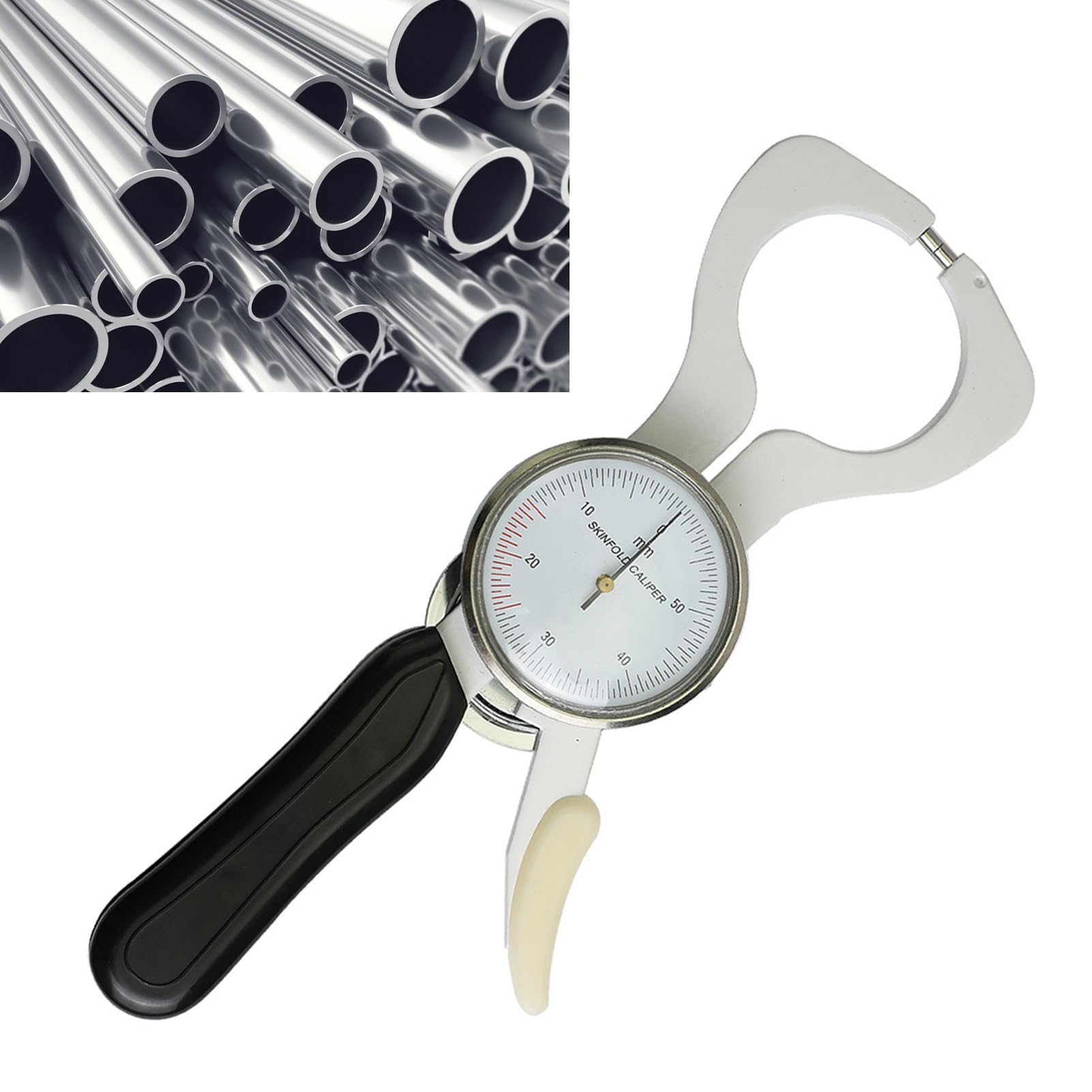 Generic Strumento per la Misurazione del Grasso Corporeo in Acciaio Inossidabile con Pinza per Plicometria per Esame Fisico del Salone di Bellezza Gamma 0/60 Mm Pressione 10 G/m2