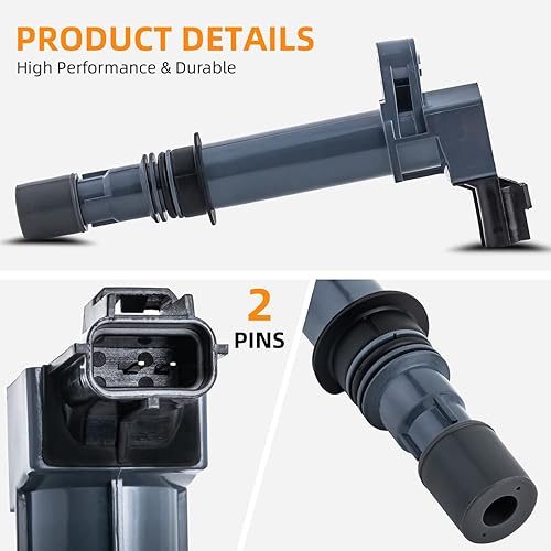 Miniatura 2 de DEAL Paquete de bobinas de encendido, compatible con Dodge Dakota Durango Ram 1500 - Jeep Commander Grand Cherokee - Chrysler Aspen - Mitsubishi