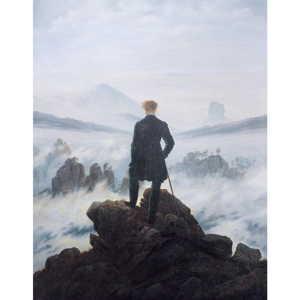 Poster Wanderer above the Mists 101x127 cm impression haute définition