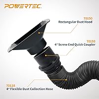 Vista 7 de POWERTEC 70193 Acoplador rápido de extremo de tornillo para manguera de 4" - Adaptador roscado izquierdo