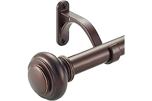 Vimayta 72-144 Inch Extendable Wooden Curtain Rods