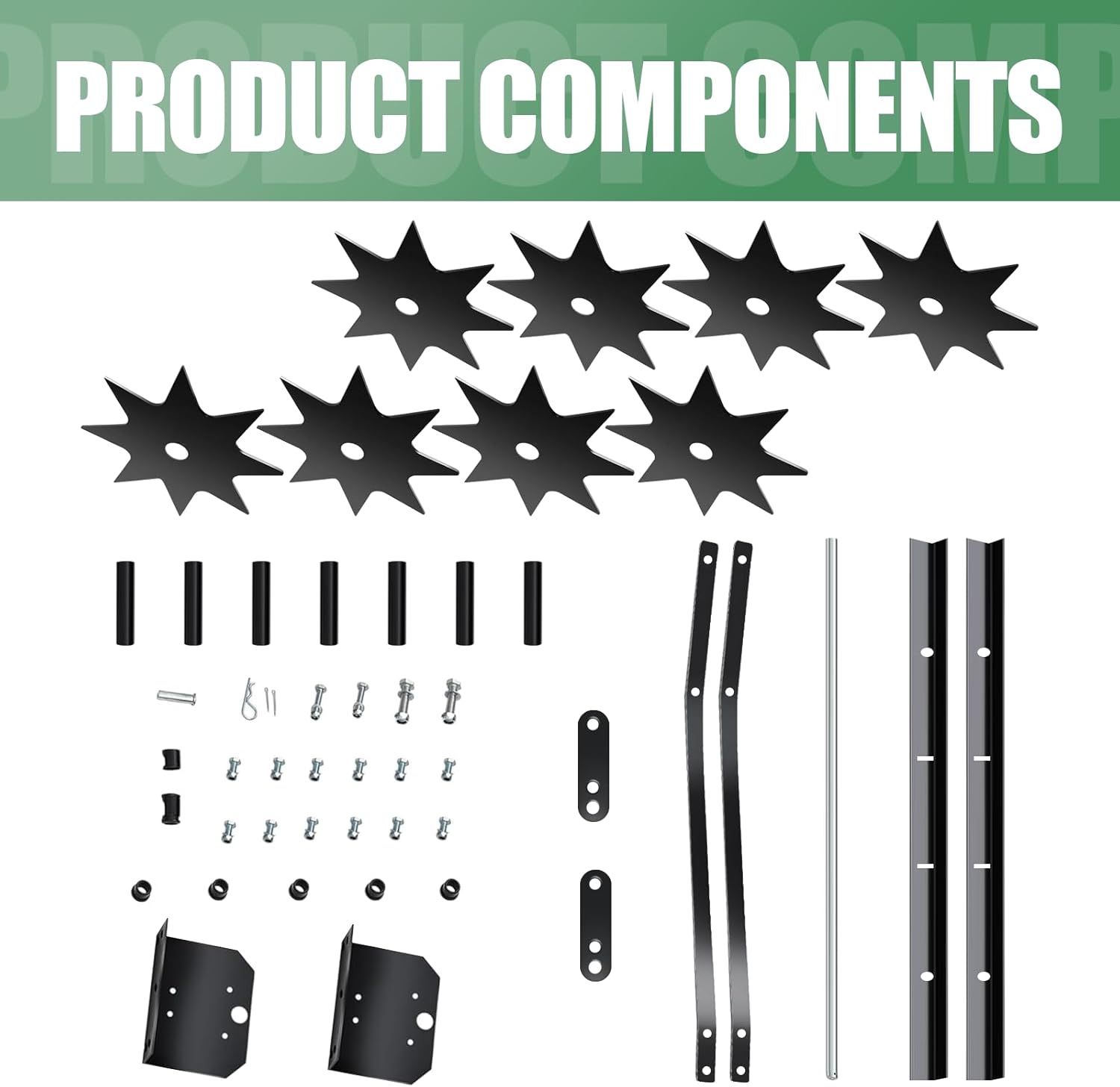 Tow Behind Lawn Aerator, 200 lbs Capacity Steel Spike Aerator, Large Lawn Maintenance Tool, Compatible with UTV & Riding Mowers, Manual Tool for Lawn, Yard, Garden & Patio