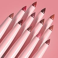 Vista 7 de evpct 1 lápiz delineador de labios retráctil y 1 juego de maquillaje de brillo de labios para dar forma y esculpir labios, morado ciruela, de larga