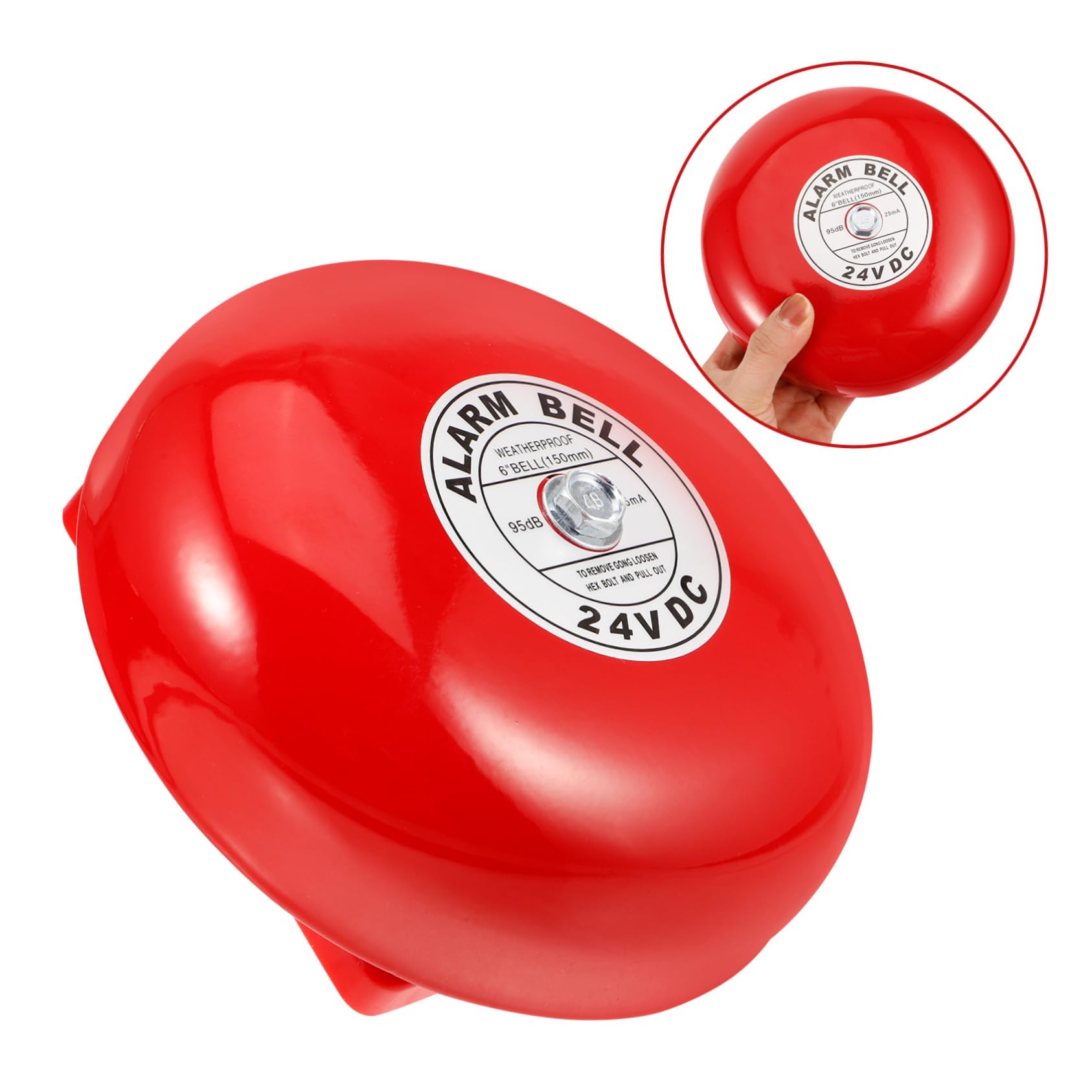 Alarma de Incendio Eléctrica de 24 V para Uso Industrial Timbre de Alarma en Hierro Rojo y Fácil Instalación para Elevadores y Seguridad