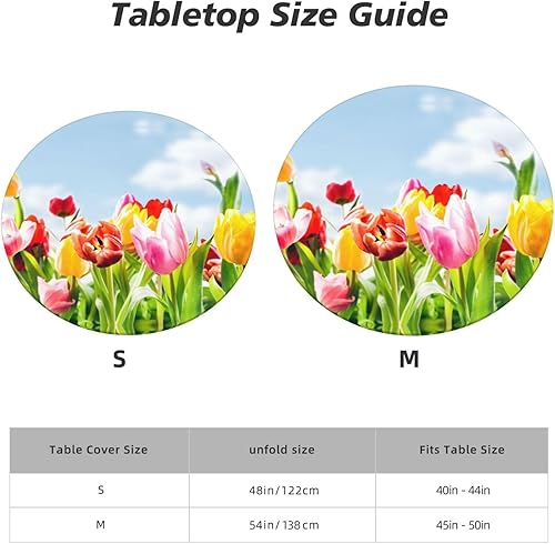 Vista 28 de Delerain Mantel redondo ajustable de bolas de Navidad, mantel redondo impermeable con borde elástico, lavable, para interiores y exteriores, se