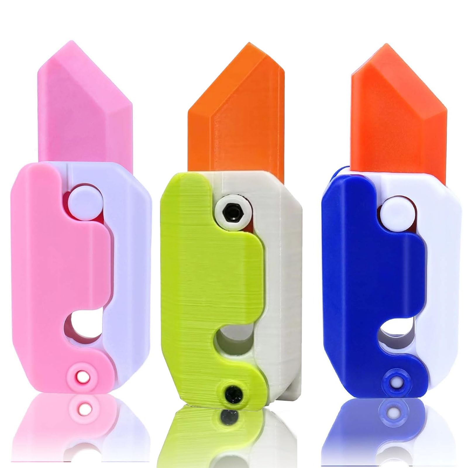 Photo 1 of Fidget Knife Toy, 2 Pcs Fluorescent 3D Printed Knife Fidget Toys,Stress Relief Toy, Great Gift for ADHD, Add and Autism