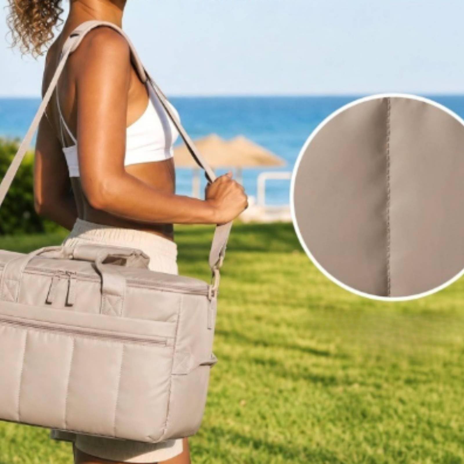 B Baosity Bolsa Térmica Acolchada 32 litros Aislada Bolsa Térmica con Correa Hombro Ajustable para Picnics
